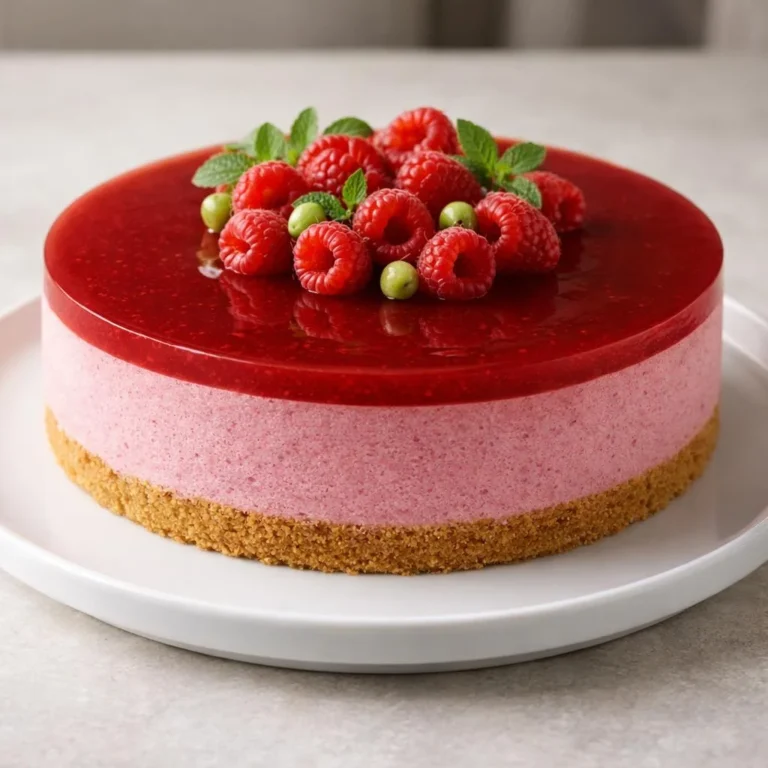 Bavarois framboise sans cuisson : aérien et frais