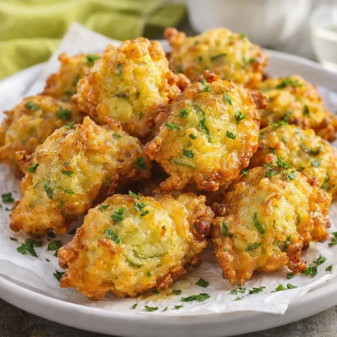 Beignets de courgettes à la cuillère croustillants