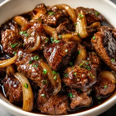 Bœuf Caramélisé aux Oignons : la recette facile, tendre et gourmande