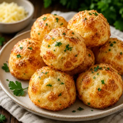 Bouchées apéritives au gruyère et herbes (boules au four, moelleuses et dorées)