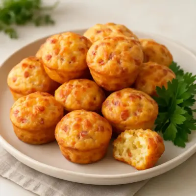 Bouchées aux lardons fumés et au Comté : mini-cakes apéritifs moelleux et dorés
