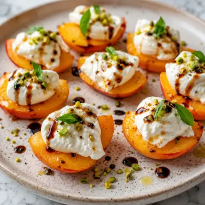 Bouchées Pêche & Burrata : la recette fraîche et gourmande de l&rsquo;été