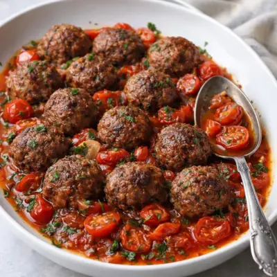 Boulettes de bœuf aux courgettes sauce tomate – Moelleuses