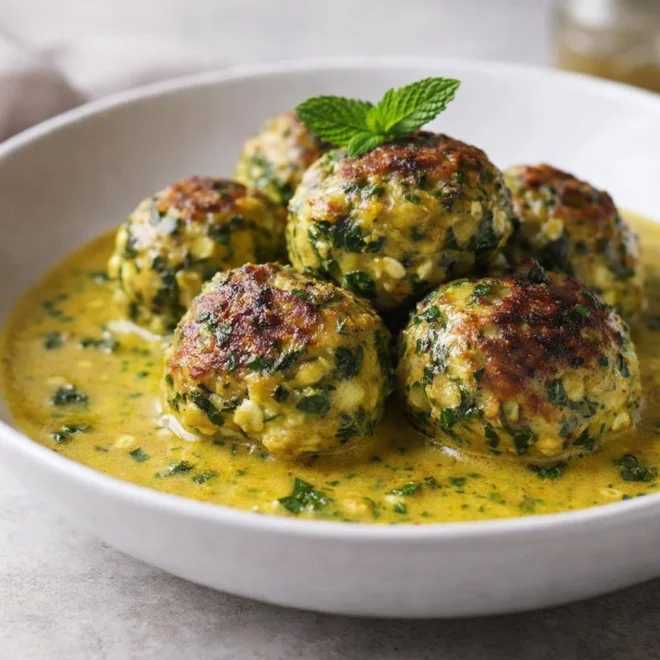 Boulettes de courgettes et feta au curry menthe