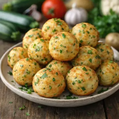 Boulettes de légumes au four pomme de terre courgette oignon