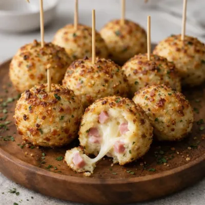 Recette boulettes de pommes de terre jambon & mozzarella