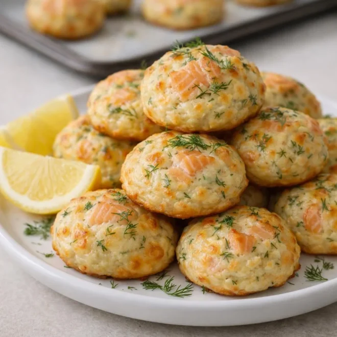 Boulettes au saumon et aneth, cœur tendre et croûte dorée