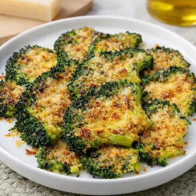 Brocoli au four croustillant au parmesan et paprika