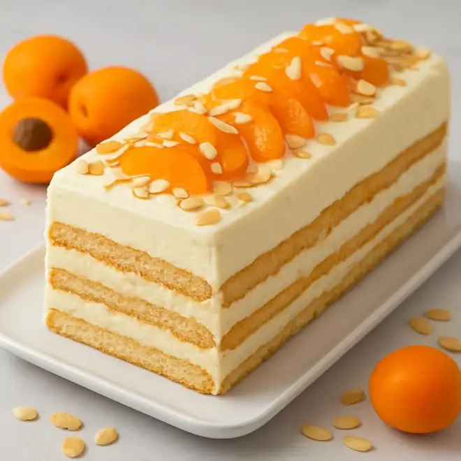 Bûche glacée mascarpone et abricots (sans cuisson)