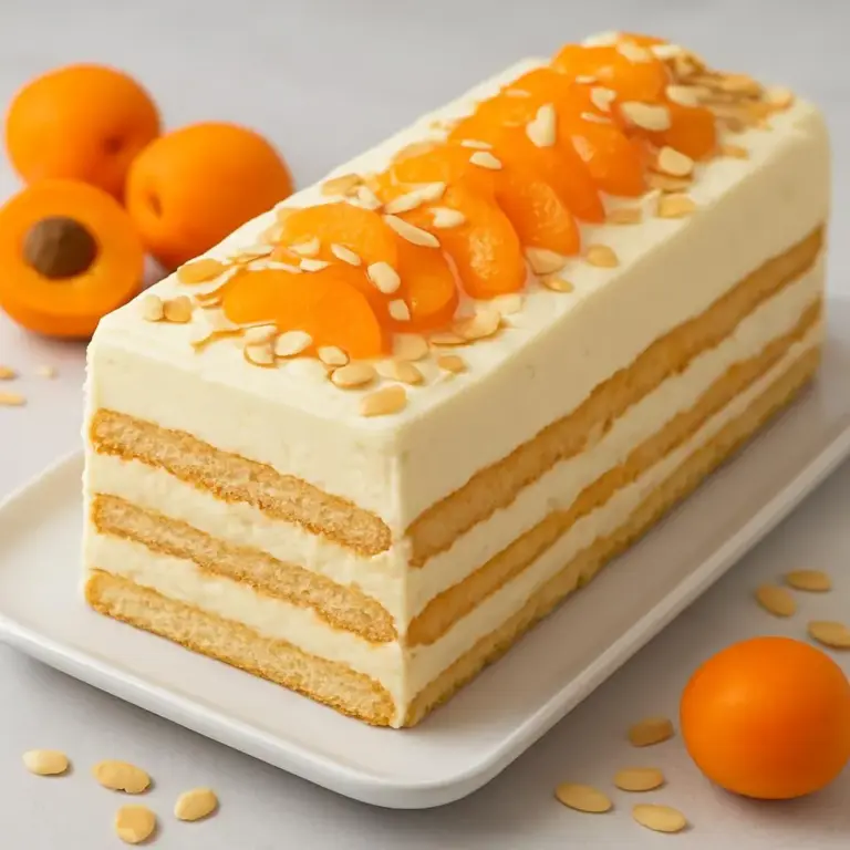Bûche glacée mascarpone et abricots (sans cuisson)