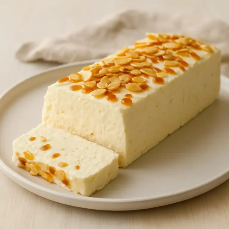 Bûche glacée vanille amande et caramel salé (sans sorbetière)