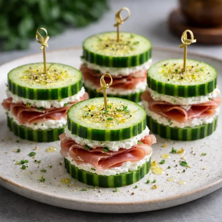 burger de concombre au jambon cru et chèvre frais