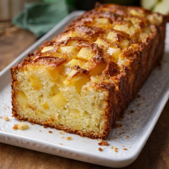 Cake aux pommes fondantes : moelleux & doré