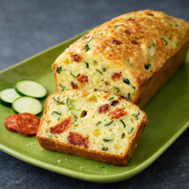 Cake au chorizo et à la courgette (moelleux au fromage)