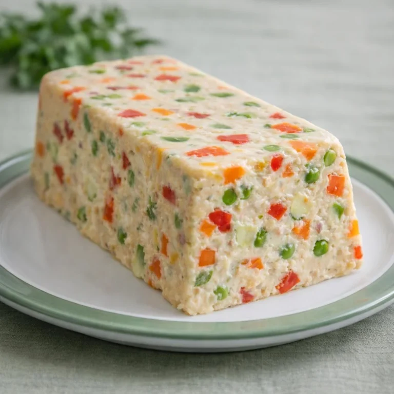 Cake froid au thon et aux légumes (sans cuisson, à la mayonnaise)