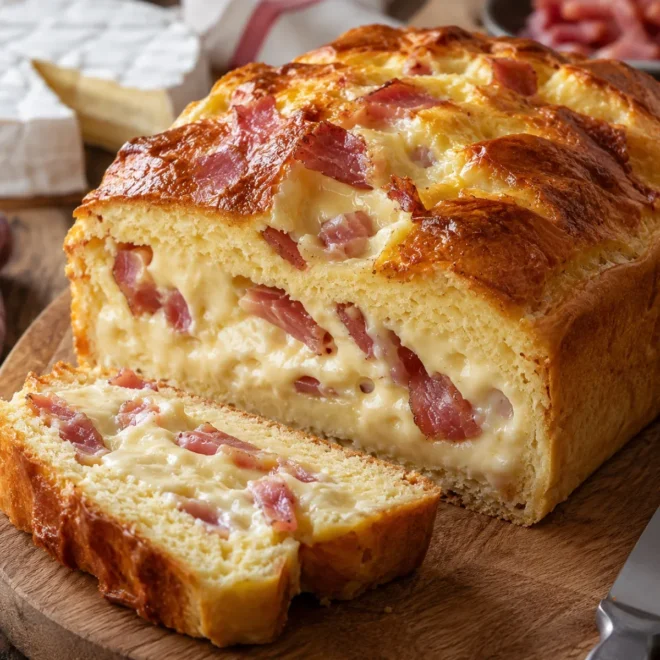 Cake salé jambon comté moelleux et facile