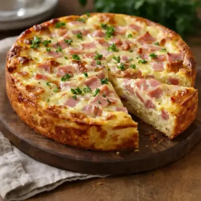 Cake salé au jambon et gruyère, moelleux