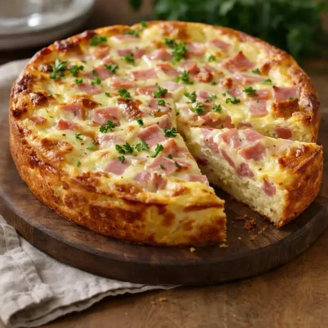 Cake salé parfait au jambon et gruyère (moelleux, bien doré)