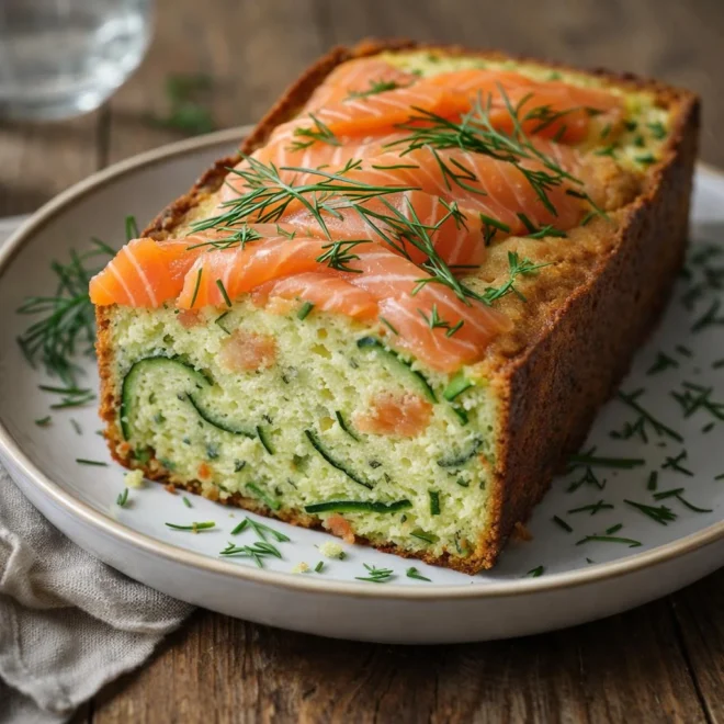 Cake au saumon fumé et courgettes moelleux