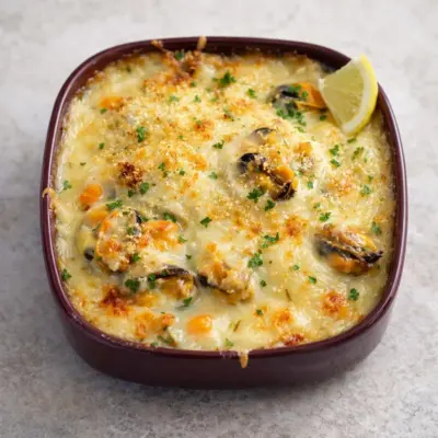 Cassolette de moules gratinées façon WW, légère et fondante