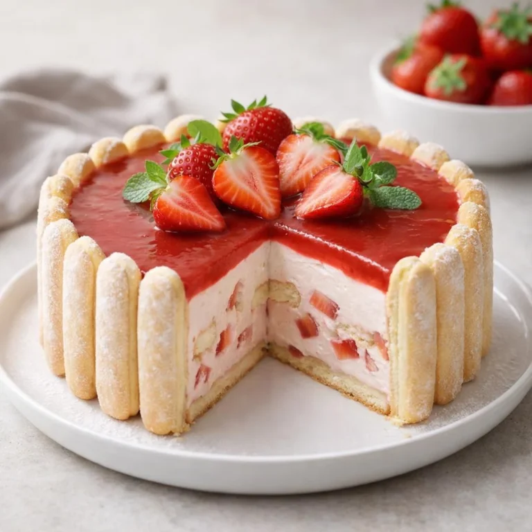 Charlotte aux fraises mascarpone : mousse légère