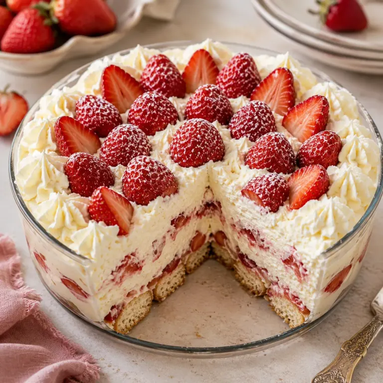 Charlotte aux Fraises Sans Cuisson