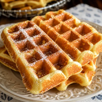 Gaufres au sucre maison à la machine (texture croustillante et cœur moelleux)