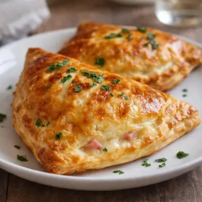 Chaussons au jambon et gruyère : croustillants & fondants