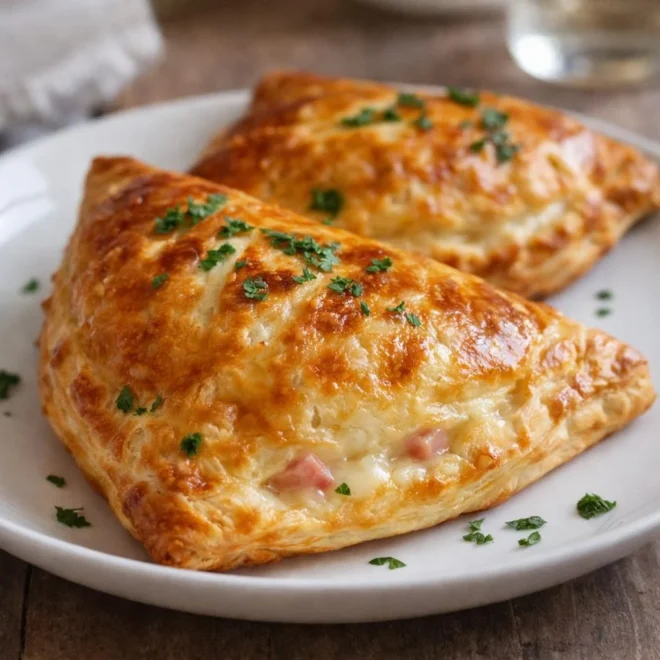 Chaussons au jambon et gruyère : croustillants & fondants
