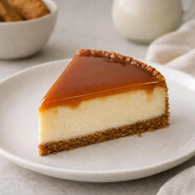 Cheesecake au caramel salé (sans pâte)