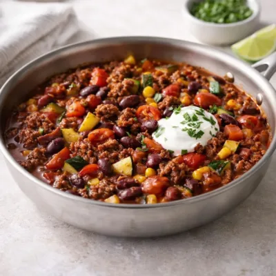 Recette chili con carne d’été aux légumes frais