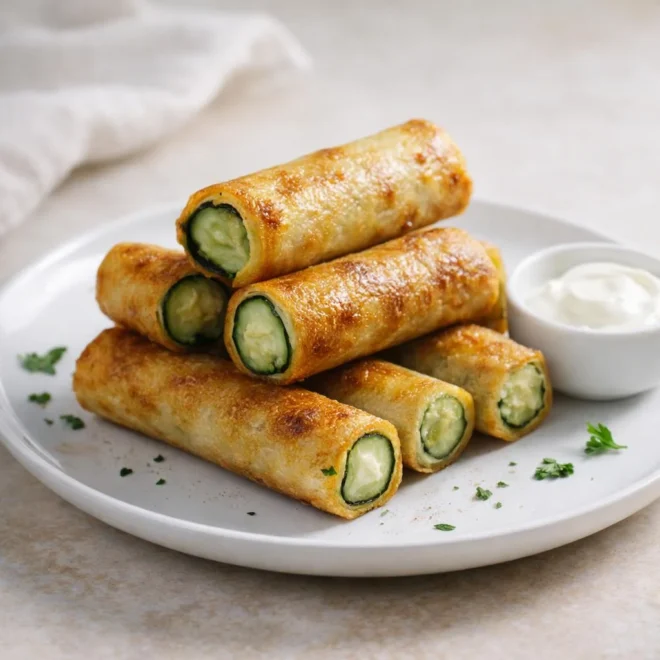Recette cigars de courgettes feta mozzarella brick