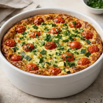 Clafoutis aux légumes : moelleux au four (courgette)