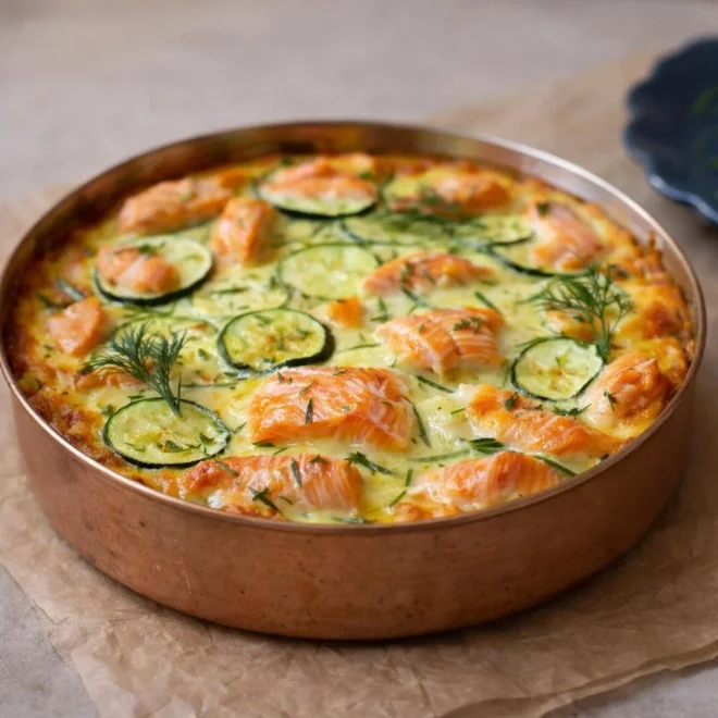 Recette clafoutis saumon courgettes au four (facile)