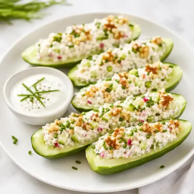 Concombre farcis au thon et au chèvre : recette fraîche, facile et rapide