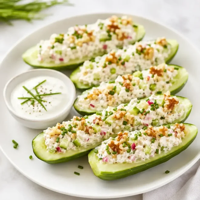 Concombre farcis au thon et au chèvre : recette fraîche, facile et rapide