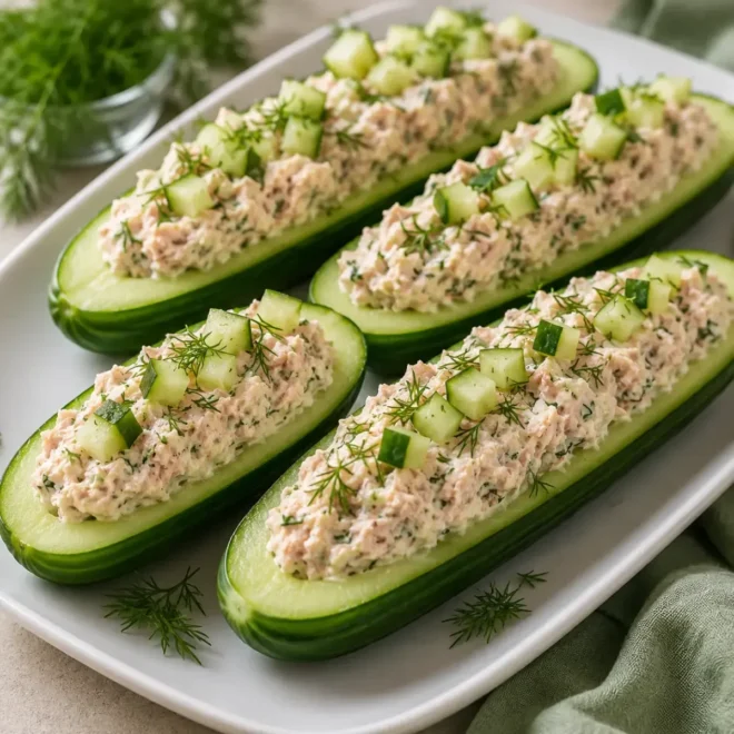 Concombres Farcis à la Mousse de Thon