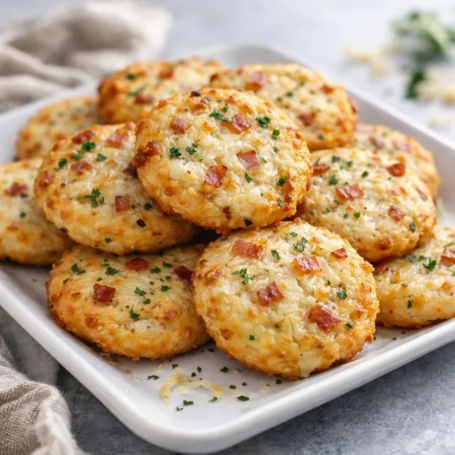 Cookies salés au parmesan et lardons de dinde (150 g farine)