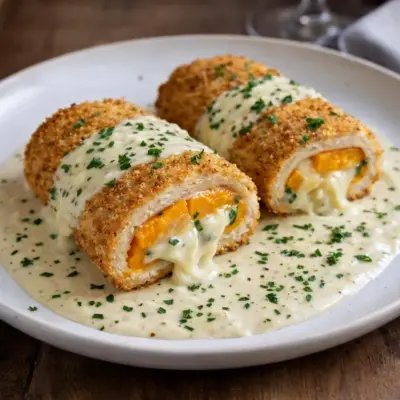 Cordon bleu de courge butternut au fromage – fondant & crous