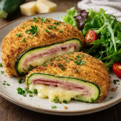 Cordon bleu de courgette au jambon et comté