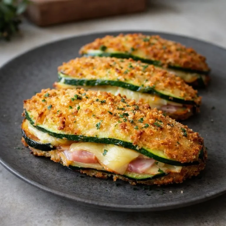 Cordon bleu de courgette : pané croustillant au four