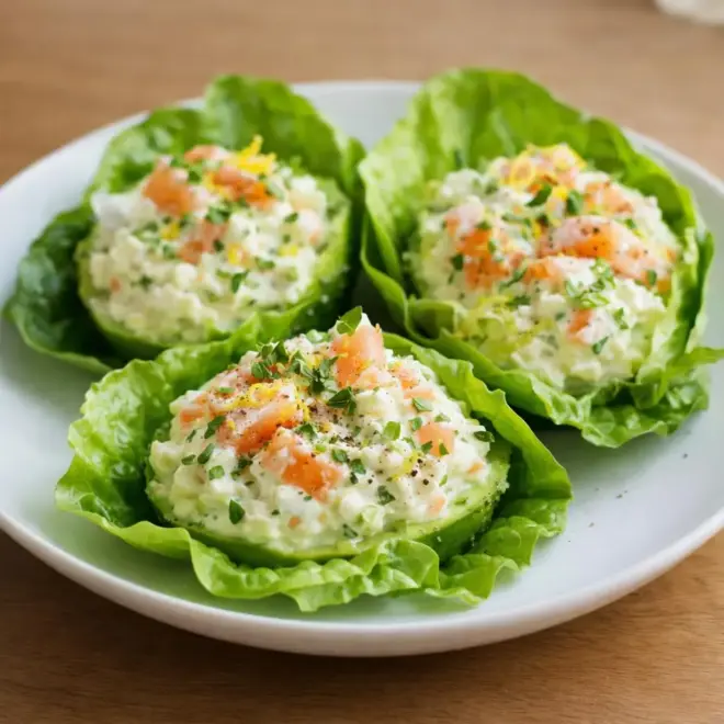 Coupelles d’avocat au surimi et citron, sauce yaourt-estragon