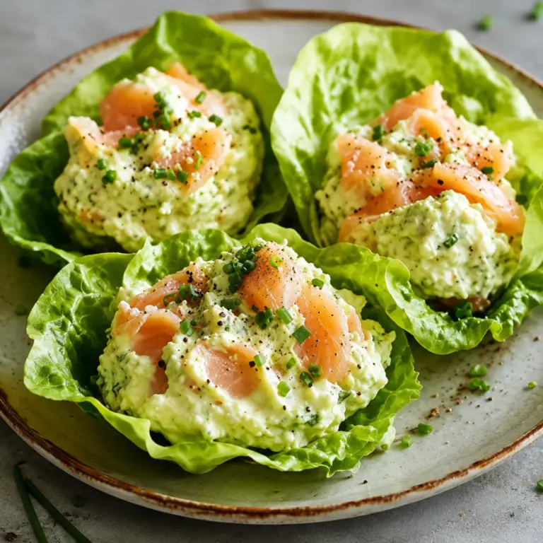 Coupelles de laitue à la truite fumée, avocat et fromage blanc : recette fraîche et facile