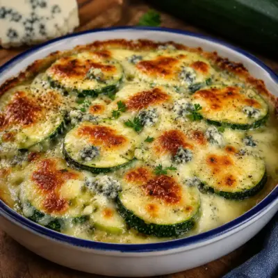 Courgettes Gratinées au Bleu d’Auvergne : la recette fondante, crémeuse et gratinée