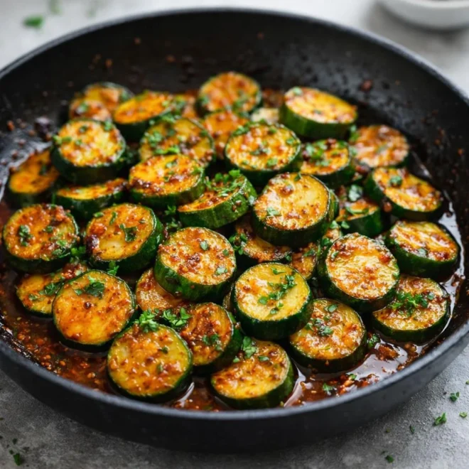 Courgettes sautées à l’ail et au paprika, facile