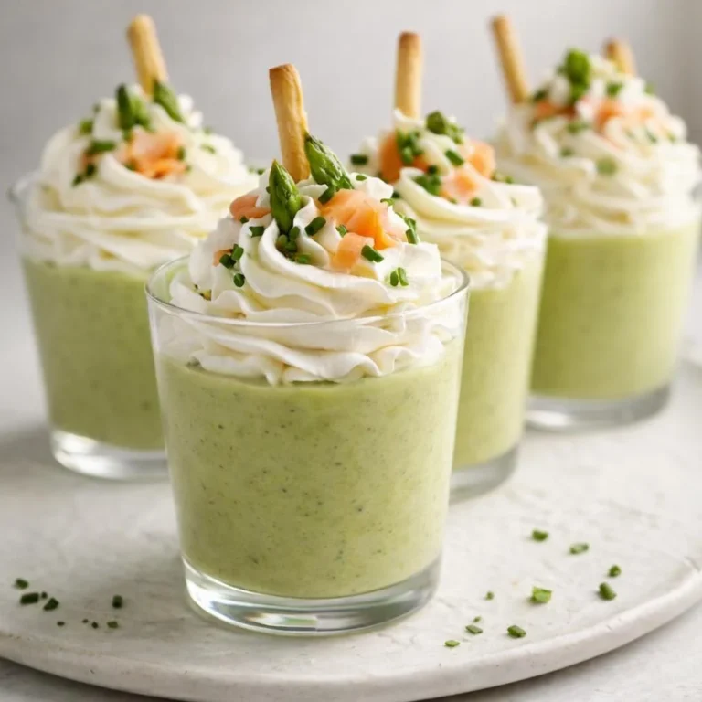 Crème d’asperges vertes au saumon fumé (chantilly)