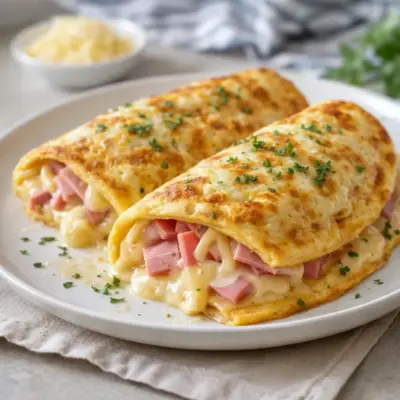 Crêpes au jambon et comté au four : gratin fondant