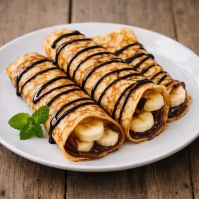 Recette de crêpes Nutella banane, cœur fondant