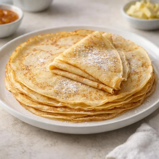 Recette crêpes françaises faciles : fines & dorées
