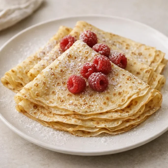 Crêpes sucrées fines au lait (style pancakes français)